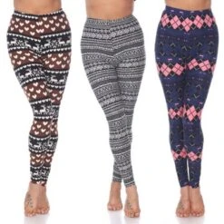 Women's Pack Of 3 Leggings - One Size Fits Most - White Mark -Best Clothing Store GUEST 001bca13 7151 422f ab0d 20ad11888f15