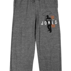 Indiana Jones And The Dial Of Destiny Jones Men's Gray Heather Sleep Pajama Pants