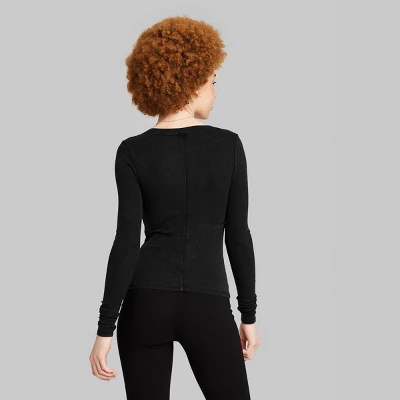 Women's Long Sleeve Scoop Neck T-Shirt - Wild Fable™ 4 Women's Long Sleeve Scoop Neck T-Shirt - Wild Fable™ - Image 2