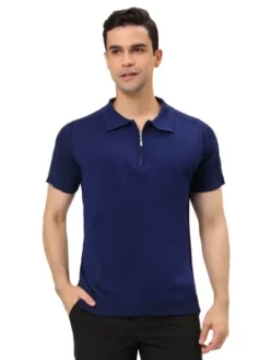 Lars Amadeus Men's Short Sleeve Casual Slim Fit Zipper Knit Golf Polo Shirts -Best Clothing Store GUEST 01a6cded 510d 4a46 b1b9 83489a7f9cf5