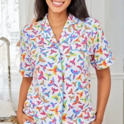 Women's Soft Cotton Knit Jersey Pajamas Lounge Set, Short Sleeve Top And Shorts With Pockets -Best Clothing Store GUEST 020927bc bb58 4980 83e8 d9572a1062c3