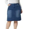 Agnes Orinda Women's Plus Size Casual Slim Side Slit Jean Denim Pencil Skirt -Best Clothing Store GUEST 02a5cb4d 0b9b 4ec0 8f49 e889d1a617af