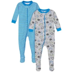 Gerber Baby & Toddler Boys Snug Fit Footed Cotton Pajamas, 2-Pack -Best Clothing Store GUEST 030251e6 3692 4fc6 9c69 3b1d43b43137