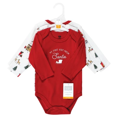 Hudson Baby Unisex Baby Cotton Long-Sleeve Bodysuits, North Pole 3 Hudson Baby Unisex Baby Cotton Long-Sleeve Bodysuits, North Pole