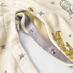 Baby Boys' Star Wars Printed Hooded Romper - Cream -Best Clothing Store GUEST 04993b38 6ee8 4629 af87 455fea3876b4