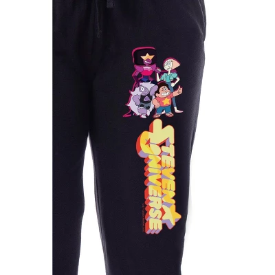 Steven Universe Womens' TV Show Characters Sleep Jogger Pajama Pants Black 3 Steven Universe Womens' TV Show Characters Sleep Jogger Pajama Pants Black