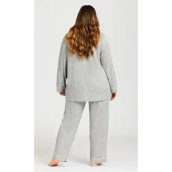 Women's Plus Size Hacci Button Top - Gray | AVENUE -Best Clothing Store GUEST 058e5194 e76d 4857 88b7 2559f596cc9e