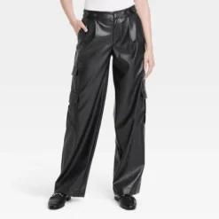 Women's High-Rise Straight Faux Leather Cargo Pants - A New Day™ Black -Best Clothing Store GUEST 05f34dc0 632b 4cf6 b3cd 208c5c798e67