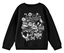 Bioworld Sonic The Hedgehog "Let's Roll" Monochrome Street Art Youth Black Crew Neck Sweatshirt 7 Bioworld Sonic The Hedgehog "Let's Roll" Monochrome Street Art Youth Black Crew Neck Sweatshirt -Best Clothing Store GUEST 063b4232 3519 49c4 a713 9b0418335aa8