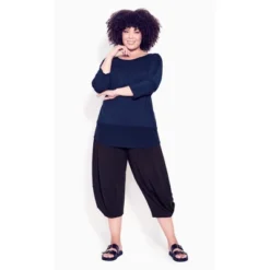 Women's Plus Size Contrast Rib Top - Navy | ZIM & ZOE 17 Women's Plus Size Contrast Rib Top - Navy | ZIM & ZOE -Best Clothing Store GUEST 0771d55a 9945 463b a092 224f81ab7d3a