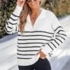 Women's Striped Drop Sleeve Sweater - Cupshe 1 Women's Striped Drop Sleeve Sweater - Cupshe -Best Clothing Store GUEST 0845bb07 bac9 4187 b75a a956c59f78b1