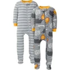 Gerber Baby & Toddler Boys Snug Fit Footed Cotton Pajamas, 2-Pack -Best Clothing Store GUEST 084eacc3 2d01 4596 a6cd af774429b3cc