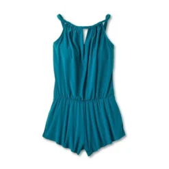 Women's UPF 50 High Neck Swim Romper With Pockets One Piece Swimsuit - Aqua Green® -Best Clothing Store GUEST 094139aa 3c8f 4f81 b2ae 72a2016a093d