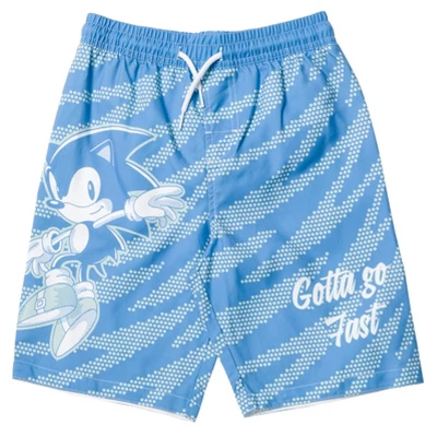 SEGA Sonic The Hedgehog Knuckles Tails Pullover Rash Guard And Swim Trunks Outfit Set Little Kid To Big Kid 4 SEGA Sonic The Hedgehog Knuckles Tails Pullover Rash Guard And Swim Trunks Outfit Set Little Kid To Big Kid - Image 2