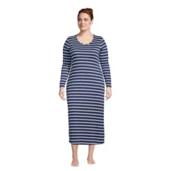 Lands' End Women's Supima Cotton Long Sleeve Midcalf Nightgown -Best Clothing Store GUEST 0a5f1b3f 41fa 443a a471 acf3bb838d66