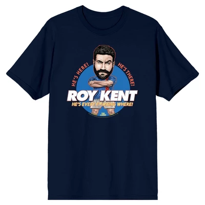 Ted Lasso Roy Kent "He's Here! He's There! He's Every F*#king Where!" Men's Navy Blue Short Sleeve Crew Neck Tee 5 Ted Lasso Roy Kent "He's Here! He's There! He's Every F*#king Where!" Men's Navy Blue Short Sleeve Crew Neck Tee - Image 3