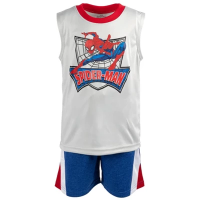 Marvel Spider-Man Graphic T-Shirt Tank Top And Shorts 3 Piece Outfit Set 9 Marvel Spider-Man Graphic T-Shirt Tank Top And Shorts 3 Piece Outfit Set - Image 7