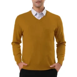 Lars Amadeus Men's Solid Color Knitted Long Sleeves V Neck Pullover Sweater -Best Clothing Store GUEST 0e3865f6 b080 4cd1 9632 72e108d4e50a