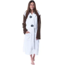 Disney Adult Frozen Snowman Olaf Costume Robe Hooded Bathrobe White -Best Clothing Store GUEST 0e651fef dbcb 45e3 a80f 9e70be0baa90