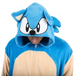 Sonic The Hedgehog Sonic Adult Hooded Kigurumi Union Suit