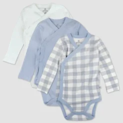 Honest Baby 3pk Side Snap Bodysuit - Blue -Best Clothing Store GUEST 0f49cd6e 8115 45ef a76f 6408f9708cfb