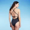 Women's Shirred V-Wire Plunge One Piece Swimsuit - Shade & Shore™ Gray -Best Clothing Store GUEST 0fd1169c f28f 40f6 8286 646dd33e72ad