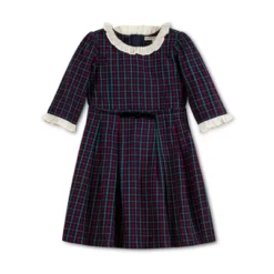 Hope & Henry Girls' 3/4 Sleeve Ruffle Trim Party Dress, Infant -Best Clothing Store GUEST 1150fe01 f5f0 4993 8397 8f1682452504