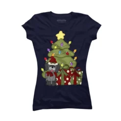 Junior's Design By Humans Christmas Doggie By Realdealclipart T-Shirt -Best Clothing Store GUEST 11ba2722 342c 4312 8547 551514796ad2