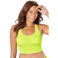 Swimsuits For All Women’s Plus Size Cropped Racerback Tankini Top -Best Clothing Store GUEST 123b4ff4 0d0b 44f7 a1b1 63d5a2d738cf