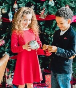 Hope & Henry Girls' Organic Cotton Skater Sweater Dress With Pointelle Sleeves, Infant -Best Clothing Store GUEST 1248dc79 3ea8 4fc8 a556 0f0cae01ed05