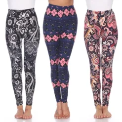 Women's Pack Of 3 Leggings - One Size Fits Most - White Mark -Best Clothing Store GUEST 131fb4db dc12 4933 bd3d 4d666d38bf75