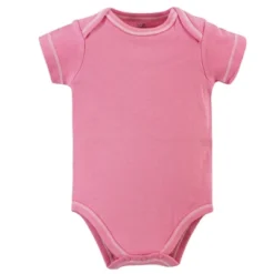 Touched By Nature Baby Girl Organic Cotton Bodysuits 5pk, Botanical