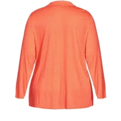Women's Plus Size Button Print Sleep Top - Peach Spot | AVENUE -Best Clothing Store GUEST 1400943b bea6 4287 9b95 62c52cb1a7bf