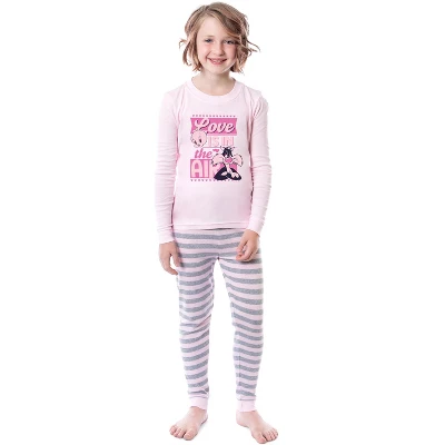 Looney Tunes Girls' Tweety Bird Love Child 2 Piece Tight Fit Pajama Set Pink 5 Looney Tunes Girls' Tweety Bird Love Child 2 Piece Tight Fit Pajama Set Pink - Image 3