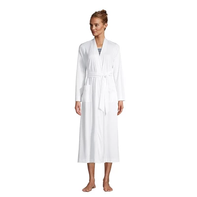 Lands' End Women's Supima Cotton Long Robe 7 Lands' End Women's Supima Cotton Long Robe - Image 5
