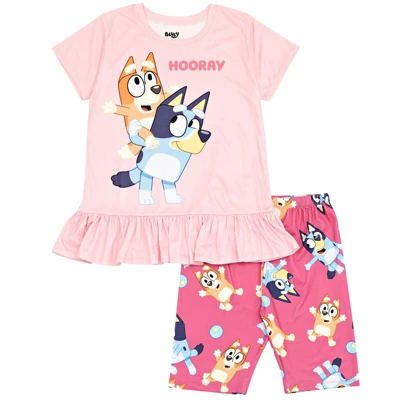 Bluey Bingo Girls T-Shirt And Shorts Outfit Set Toddler To Big Kid 7 Bluey Bingo Girls T-Shirt And Shorts Outfit Set Toddler To Big Kid - Image 5