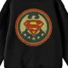 Superman Logo With American Eagle Seal Crew Neck Long Sleeve Black Youth Tee -Best Clothing Store GUEST 1500a8da aa93 46b8 a3ad 8df78e47aa82