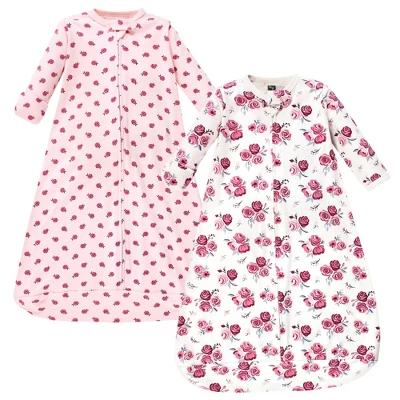 Hudson Baby Infant Girl Cotton Long-Sleeve Wearable Sleeping Bag, Sack, Blanket, Roses 8 Hudson Baby Infant Girl Cotton Long-Sleeve Wearable Sleeping Bag, Sack, Blanket, Roses - Image 6