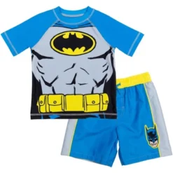 DC Comics Justice League Batman Toddler Boys Rash Guard And Swim Trunks Outfit Set -Best Clothing Store GUEST 15bb69f8 ddf7 4772 97c1 c1bb7e2b2ecb