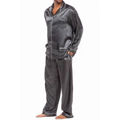 Men's Classic Satin Pajamas Lounge Set, Long Sleeve Top And Pants With Pockets, Silk Like PJs With Matching Sleep Mask 10 Men's Classic Satin Pajamas Lounge Set, Long Sleeve Top And Pants With Pockets, Silk Like PJs With Matching Sleep Mask - Image 8