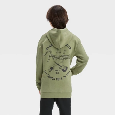 Boys' Fender Guitar Pullover Hoodie - Art Class™ Green 4 Boys' Fender Guitar Pullover Hoodie - Art Class™ Green - Image 2