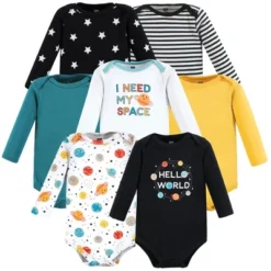 Hudson Baby Unisex Baby Cotton Long-Sleeve Bodysuits, Happy Planets 7-Pack -Best Clothing Store GUEST 16c5d227 9de5 494d 9bf6 bc41c14e51f5