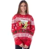 SpongeBob SquarePants Men's Snowflake Catching Ugly Sweater Knit Pullover -Best Clothing Store GUEST 17ef7567 94e5 4b53 9a05 0c4740c37a60