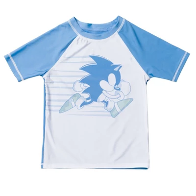 SEGA Sonic The Hedgehog Knuckles Tails Pullover Rash Guard And Swim Trunks Outfit Set Little Kid To Big Kid 3 SEGA Sonic The Hedgehog Knuckles Tails Pullover Rash Guard And Swim Trunks Outfit Set Little Kid To Big Kid
