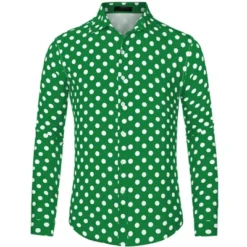 Lars Amadeus Men's Button Down Long Sleeves Casual Polka Dots Print Shirts -Best Clothing Store GUEST 187650a6 8312 4bc3 b0b7 b9c99318318e