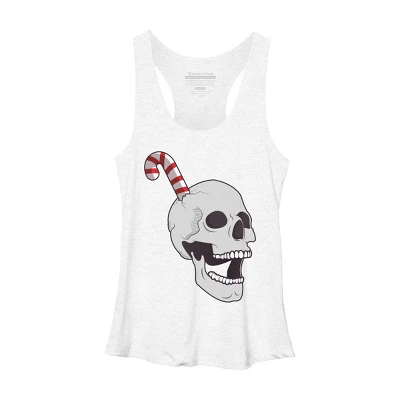 Women's Design By Humans Christmas Skull By AllenStudio Racerback Tank Top 7 Women's Design By Humans Christmas Skull By AllenStudio Racerback Tank Top - Image 5