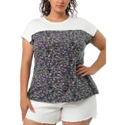 Agnes Orinda Women's Plus Size Dolman Sleeve Print Shirt Sheer Floral Summer T-shirts 13 Agnes Orinda Women's Plus Size Dolman Sleeve Print Shirt Sheer Floral Summer T-shirts -Best Clothing Store GUEST 193fbc55 14a0 4184 9792 d1f002c1ef97