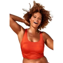 Swimsuits For All Women’s Plus Size Cropped Racerback Tankini Top -Best Clothing Store GUEST 19ad810c 38a1 49eb aae0 d8124f08578a