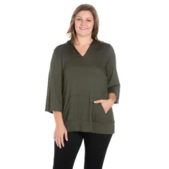 24seven Comfort Apparel Womens Plus Size Trendy Oversized Fashion Hoodie Top -Best Clothing Store GUEST 1abf428d 52ca 4101 8cd8 6f6cc6c5527d