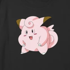 Girl's Pokemon Clefairy Profile Portrait Crop Top T-Shirt